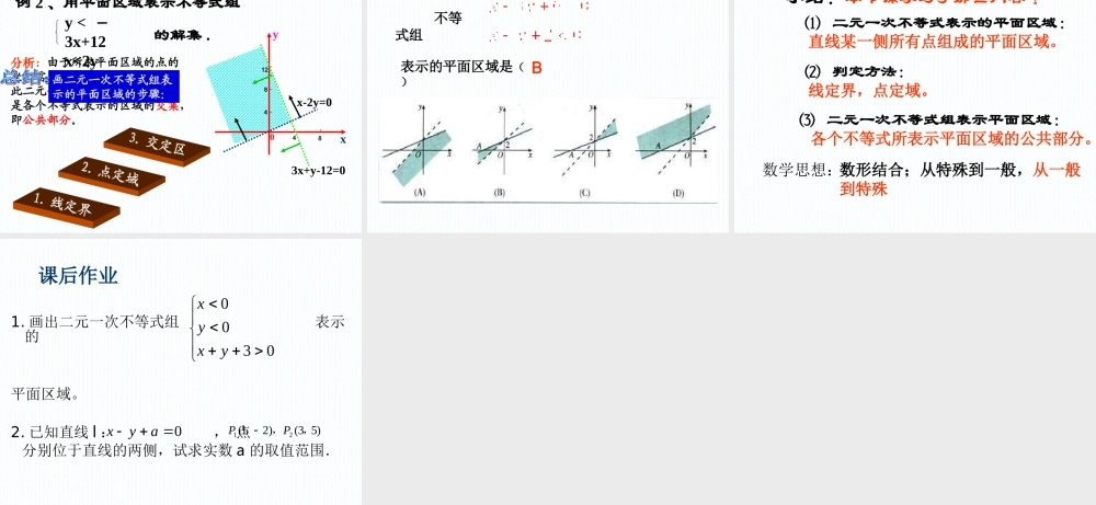 3.5.1二元一次不等式(组)所表示的平面区域