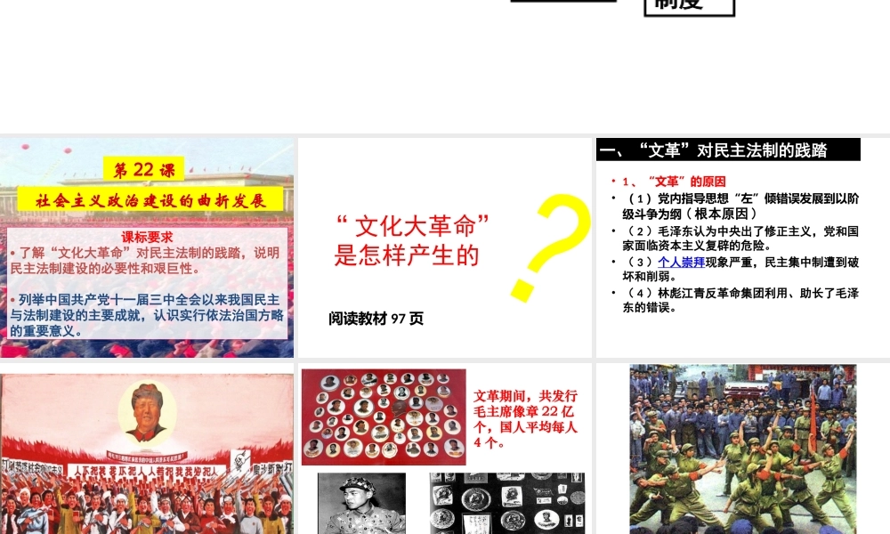 第22课社会主义政治建设的曲折发展