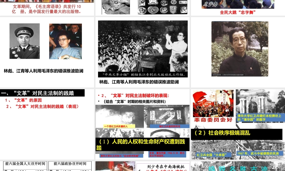 第22课社会主义政治建设的曲折发展