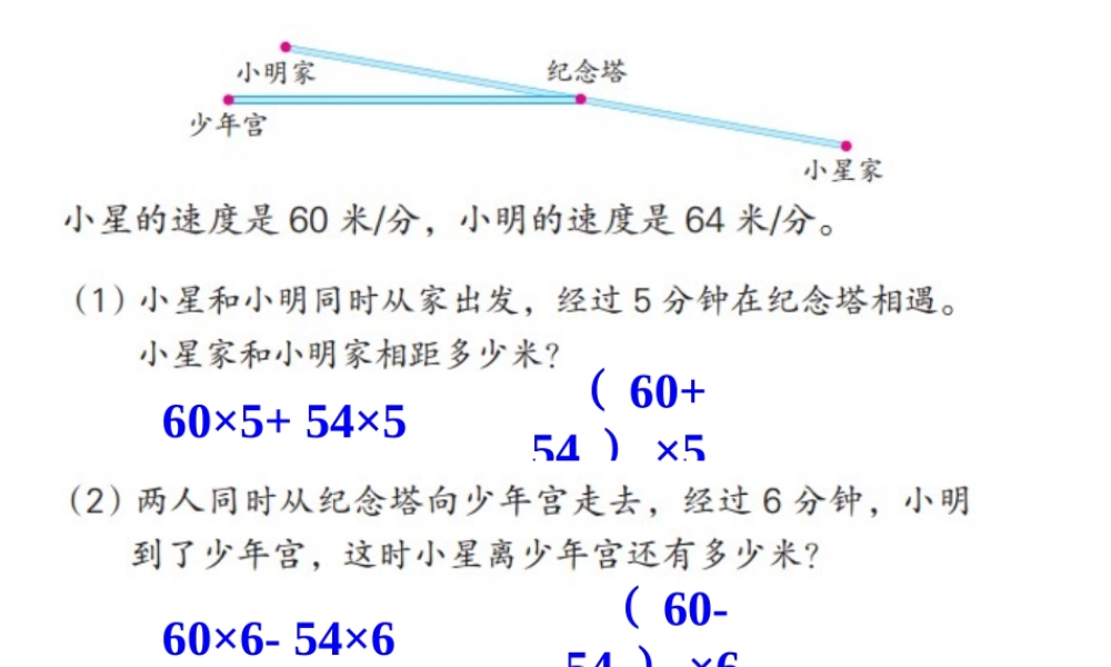 相遇问题练习课