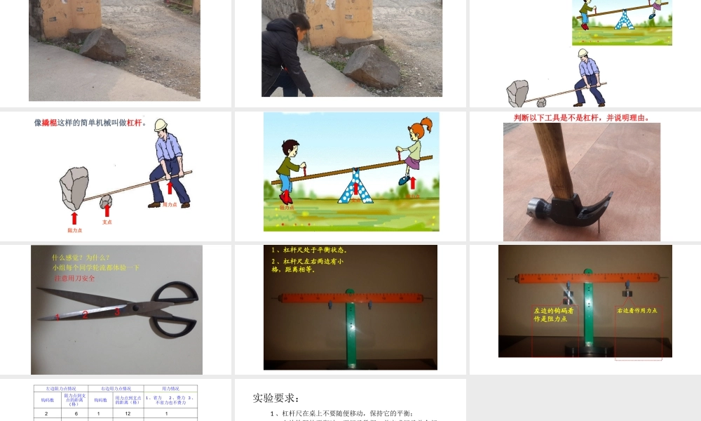 教科版小学科学六年级上册《杠杆的科学》课件