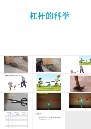 教科版小学科学六年级上册《杠杆的科学》课件