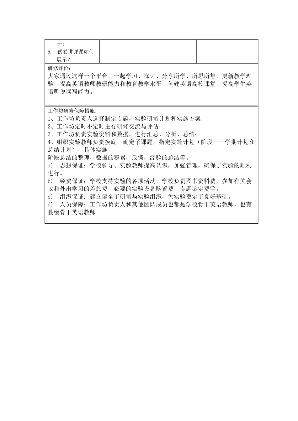 小学英语教师工作坊研修方案刘新梅_第3页