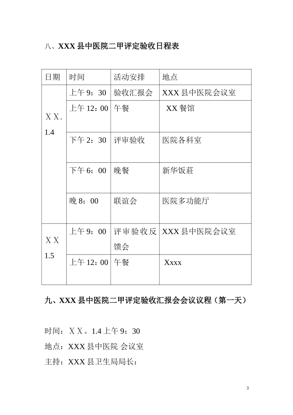 二甲医院评定验收流程安排_第3页