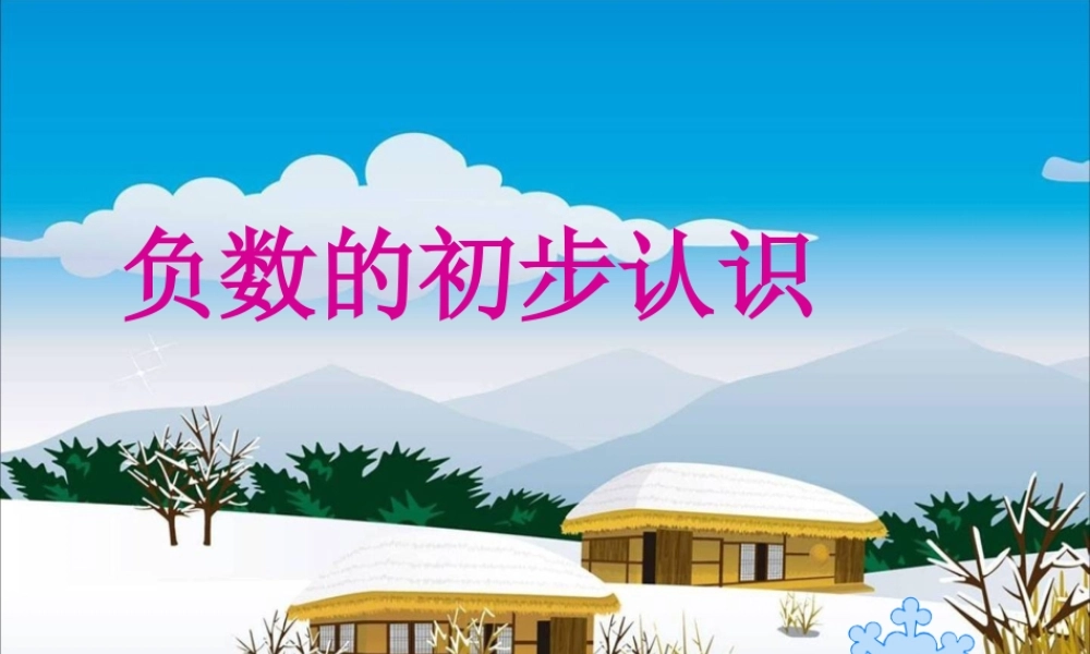 负数的初步认识1