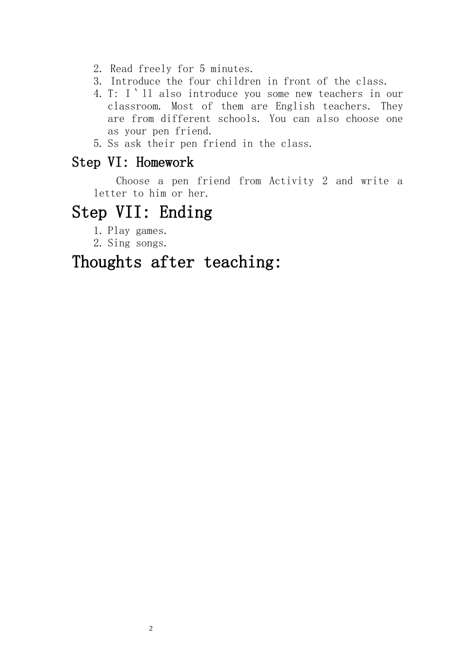 M5U2IlikespeakFrench教学设计_第2页