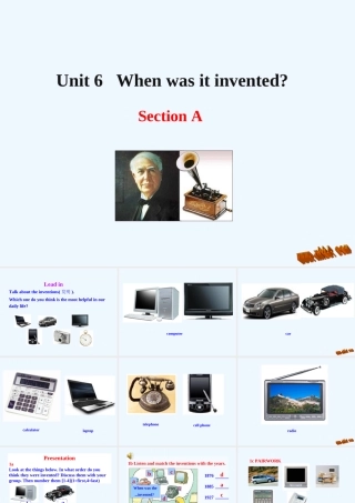 2014年新版人教版九年级英语第六单元Section-A