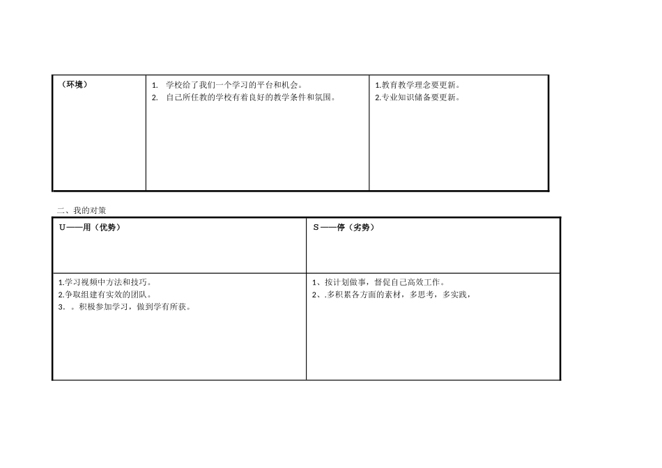 黄永志SWOT分析表_第2页
