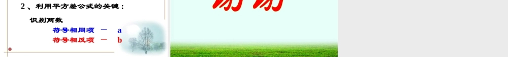 平方差公式(微课)