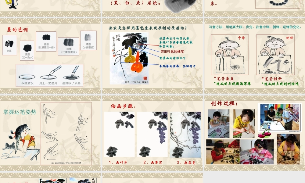 《水墨画蔬菜》课件