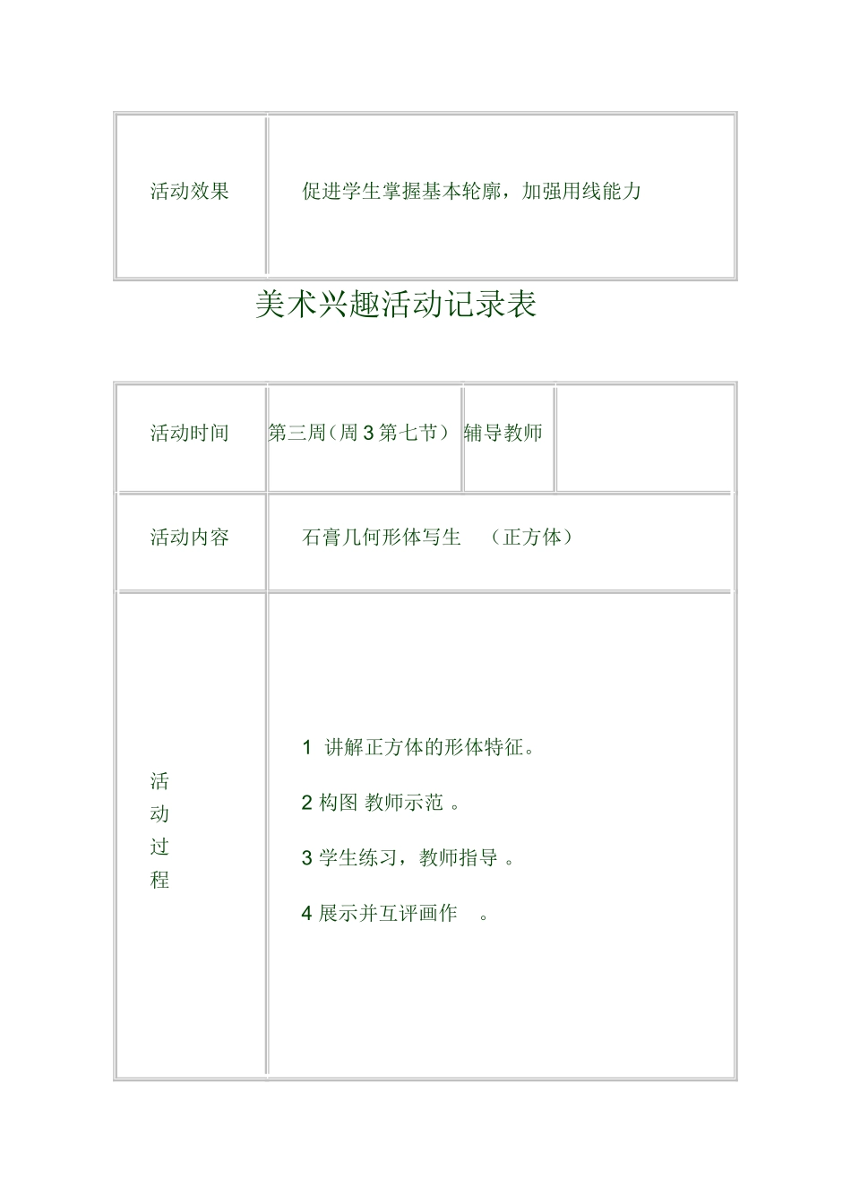 美术兴趣小组活动记录2_第2页