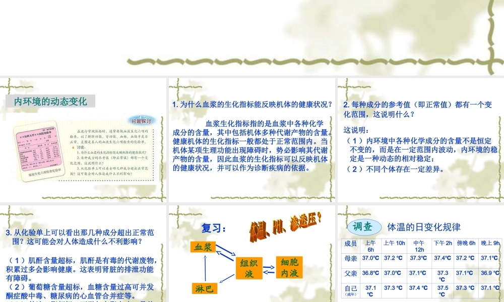 1.2《内环境稳态的重要性》PPT课件