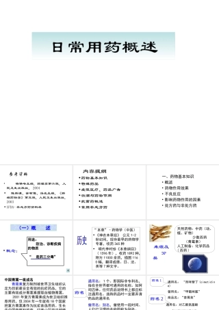 日常用药概述