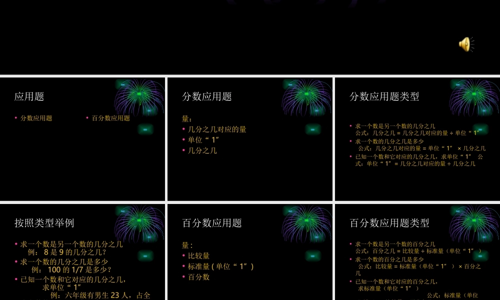 小学六年级数学应用题总结