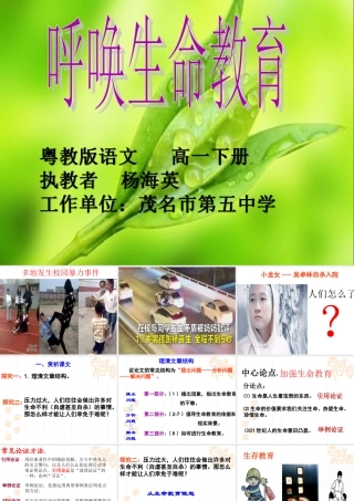 3呼唤生命教育