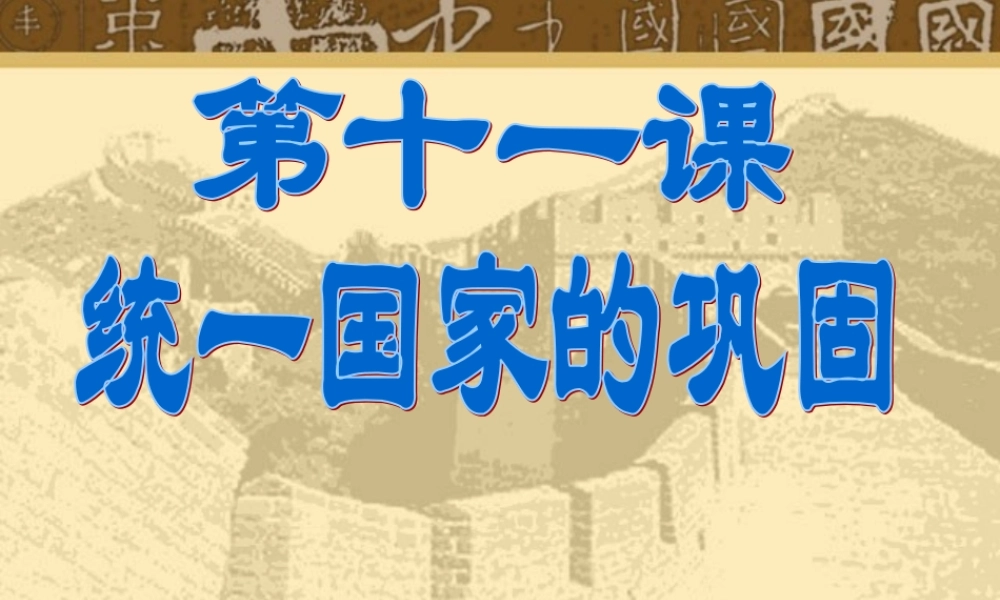 统一国家的巩固课件