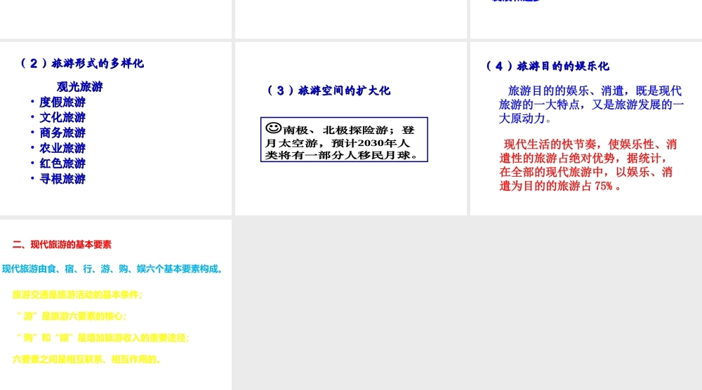 第一节现代旅游