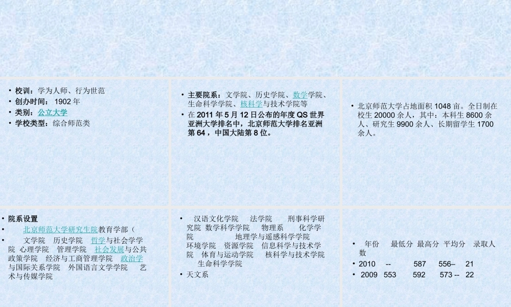 北京师范大学简介