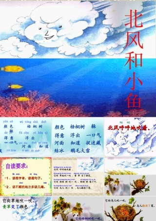 (苏教版)一年级语文上册课件-11北风和小鱼-2