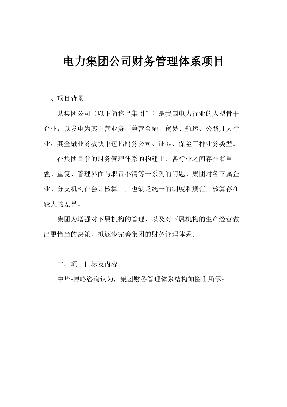 电力集团公司财务管理体系项目_第1页