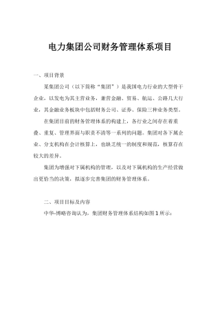 电力集团公司财务管理体系项目