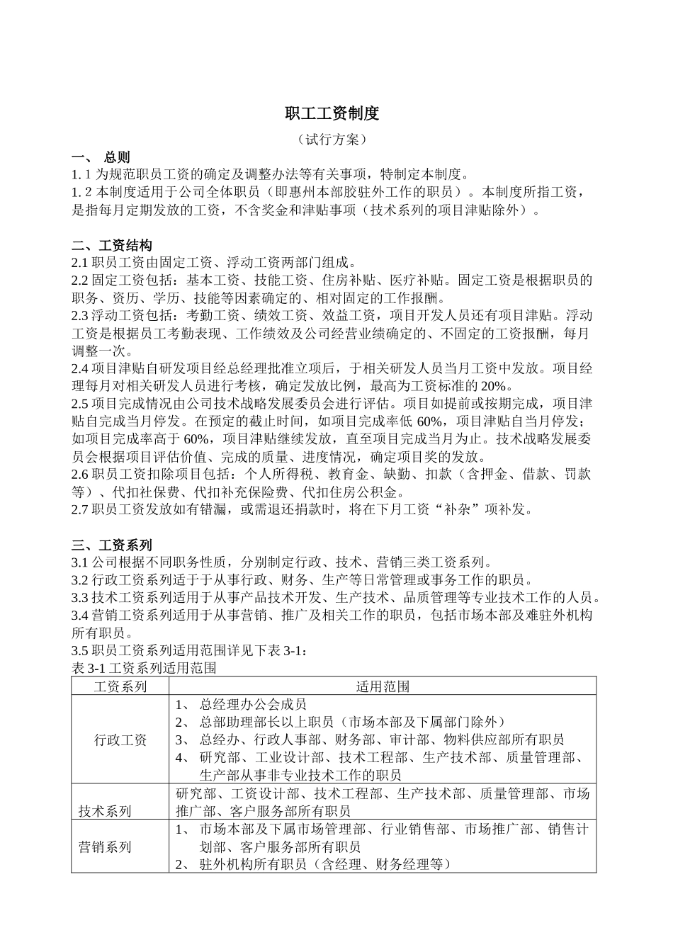 某电子集团工资制度_第1页