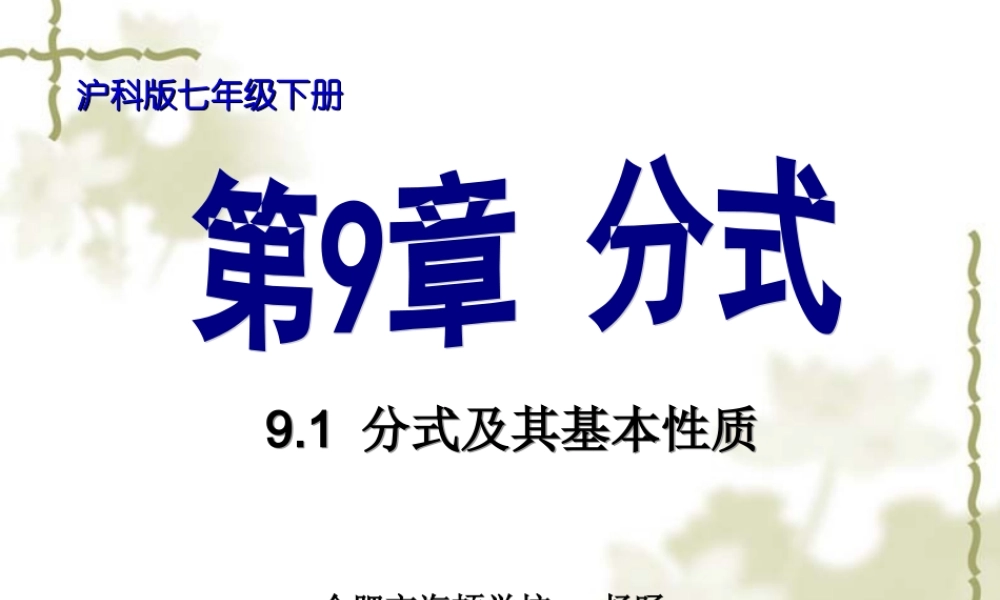 分式的概念及其基本性质-(2)