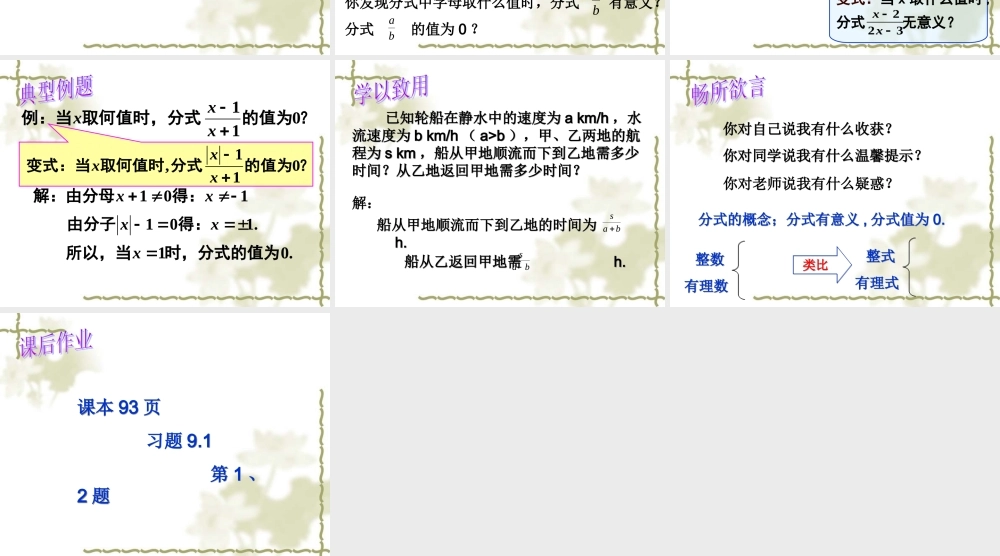 分式的概念及其基本性质-(2)