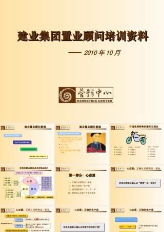 建业集团置业顾问培训课件