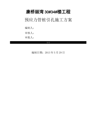 管桩引孔方案 