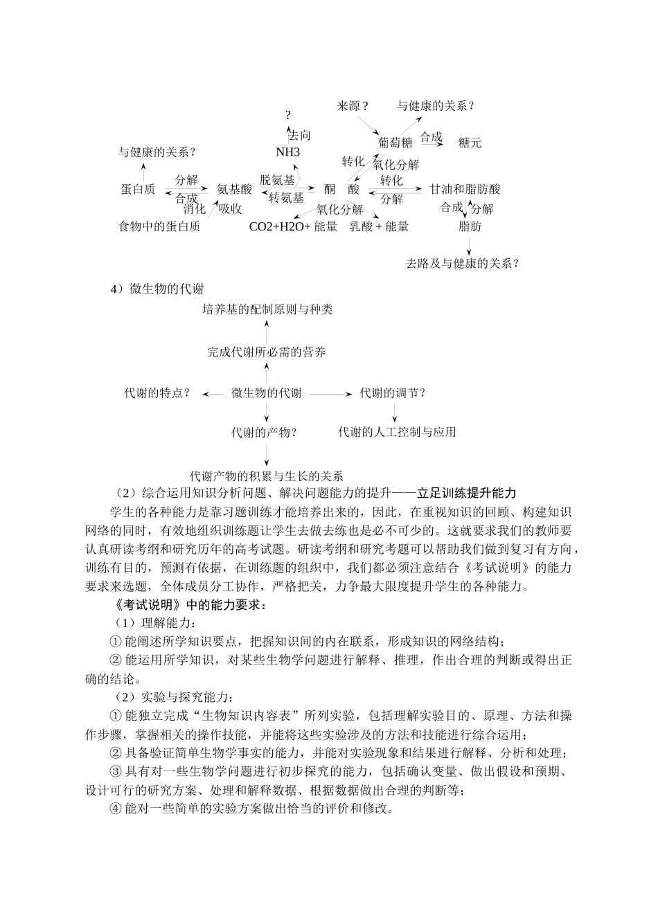 生物学科二轮专题复习策略(蕲春一中)_第3页