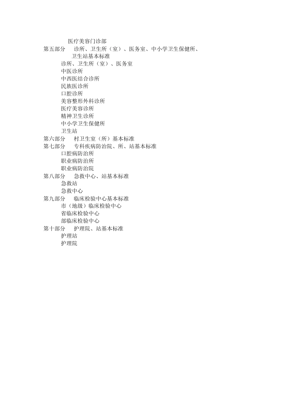 医疗机构基本标准（DOC61页）_第2页