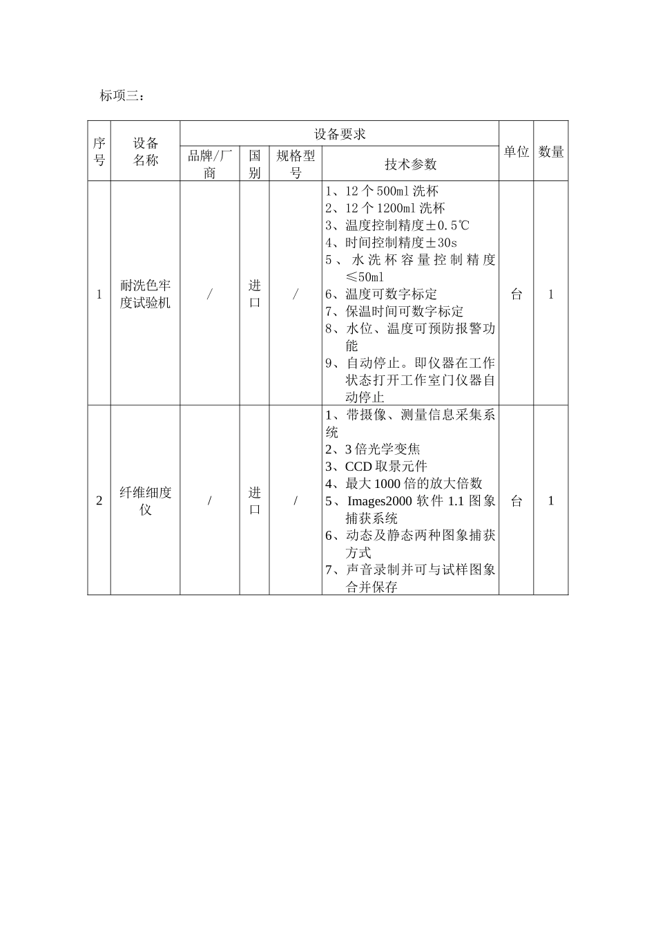 纺织品检测仪器项目公告_第3页