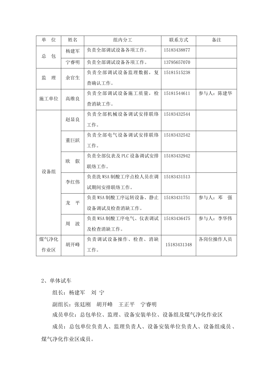 煤气净化作业区制酸工序调试方案_第3页