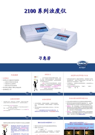 2100系列浊度仪