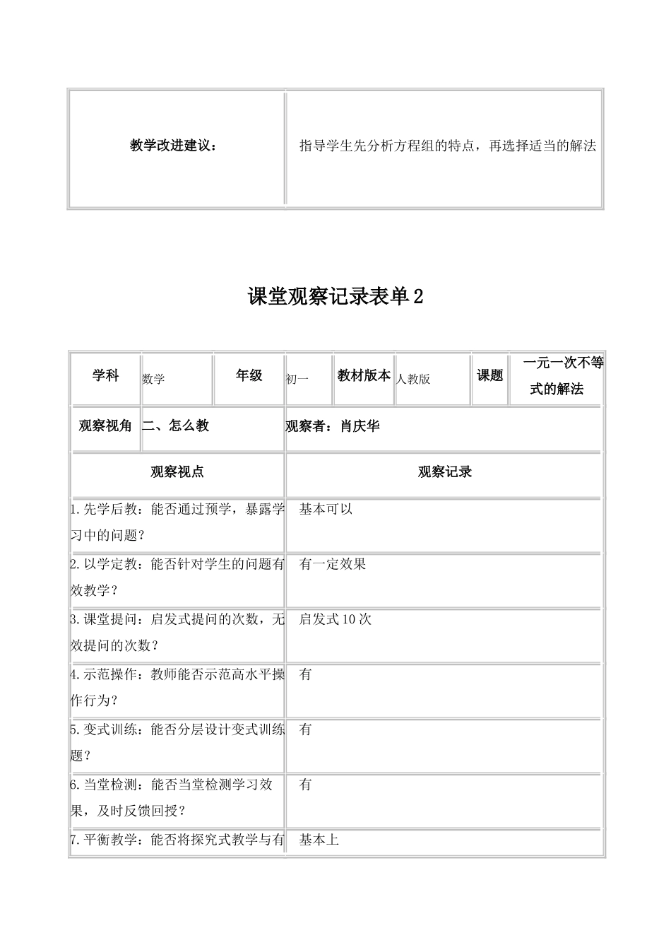 【学员】课堂观察记录表单(肖庆华)_第2页