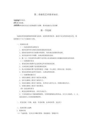 花卉艺术讲稿——插花艺术基本知识