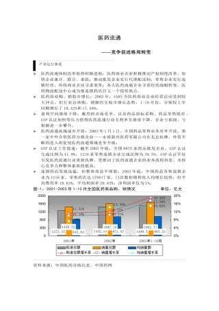 医药流通——竞争促进格局转变