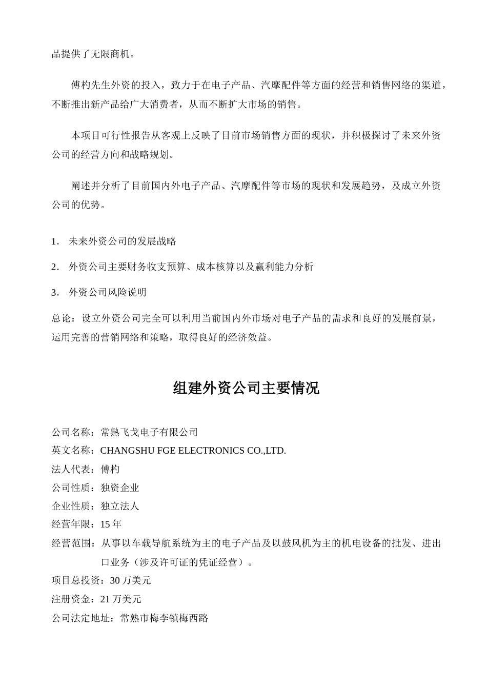 某电子有限公司可行性研究报告_第3页