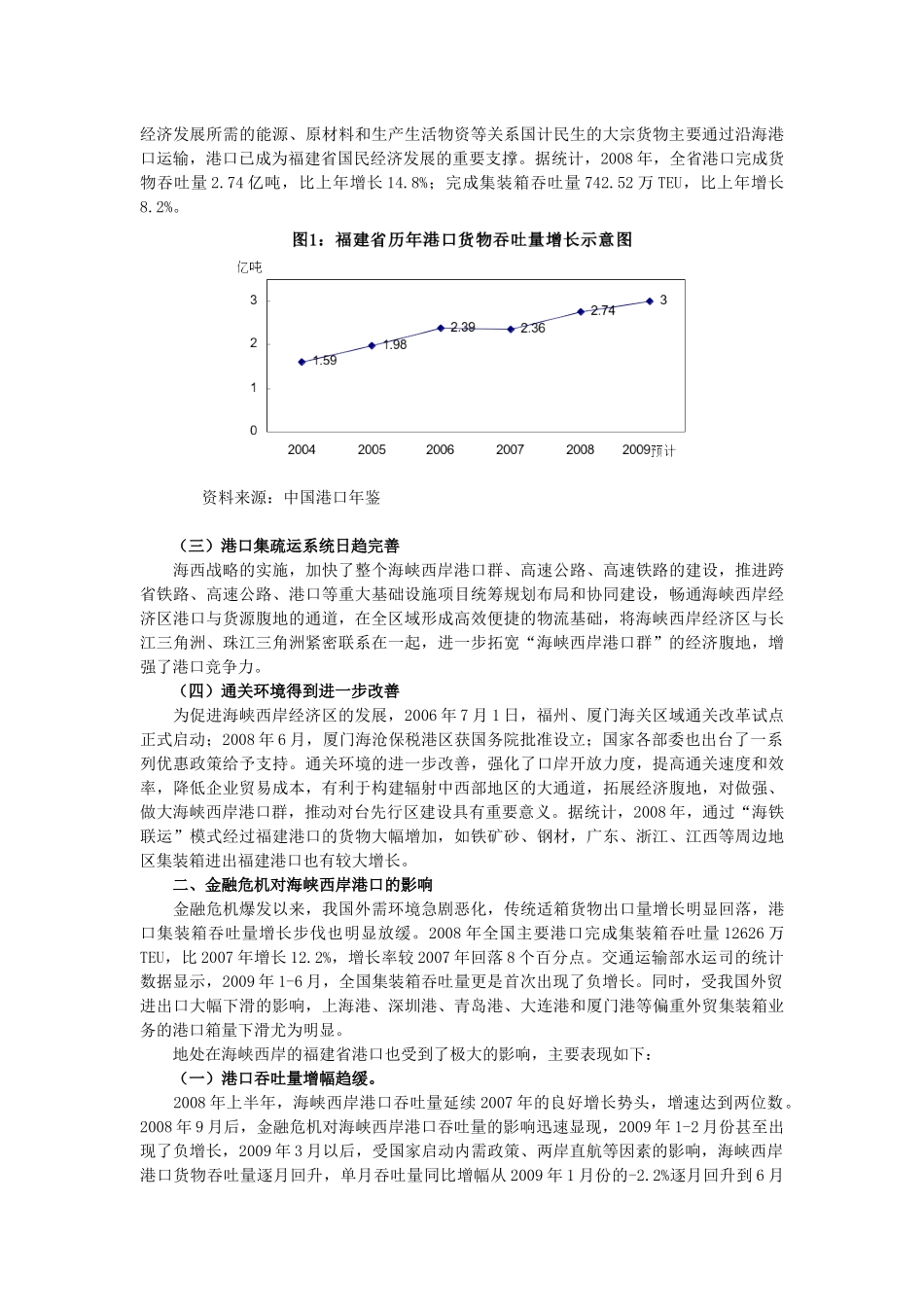 金融危机对海峡西岸港口发展的影响与对策_第2页