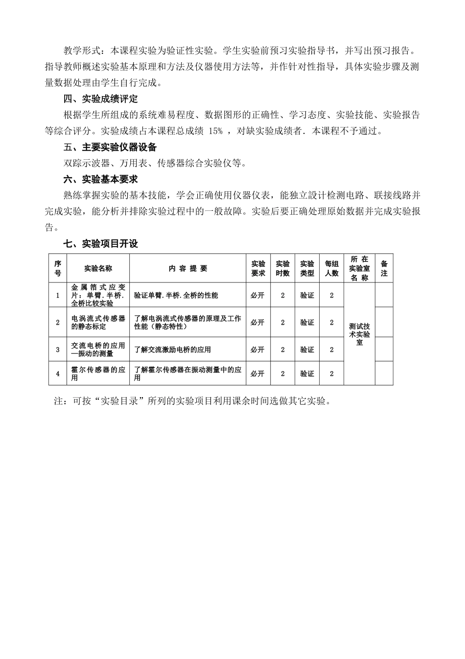 机械工程《传感器与检测技术》测试技术实验指导书_第3页