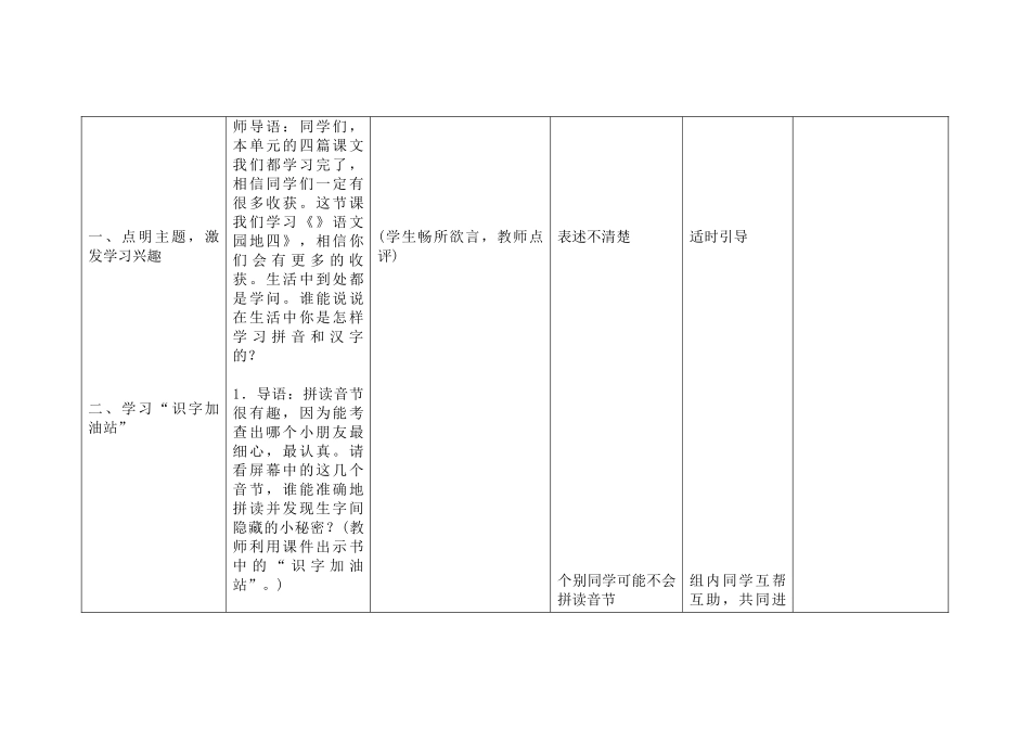 (部编)人教2011课标版一年级上册园地四第一课时_第2页