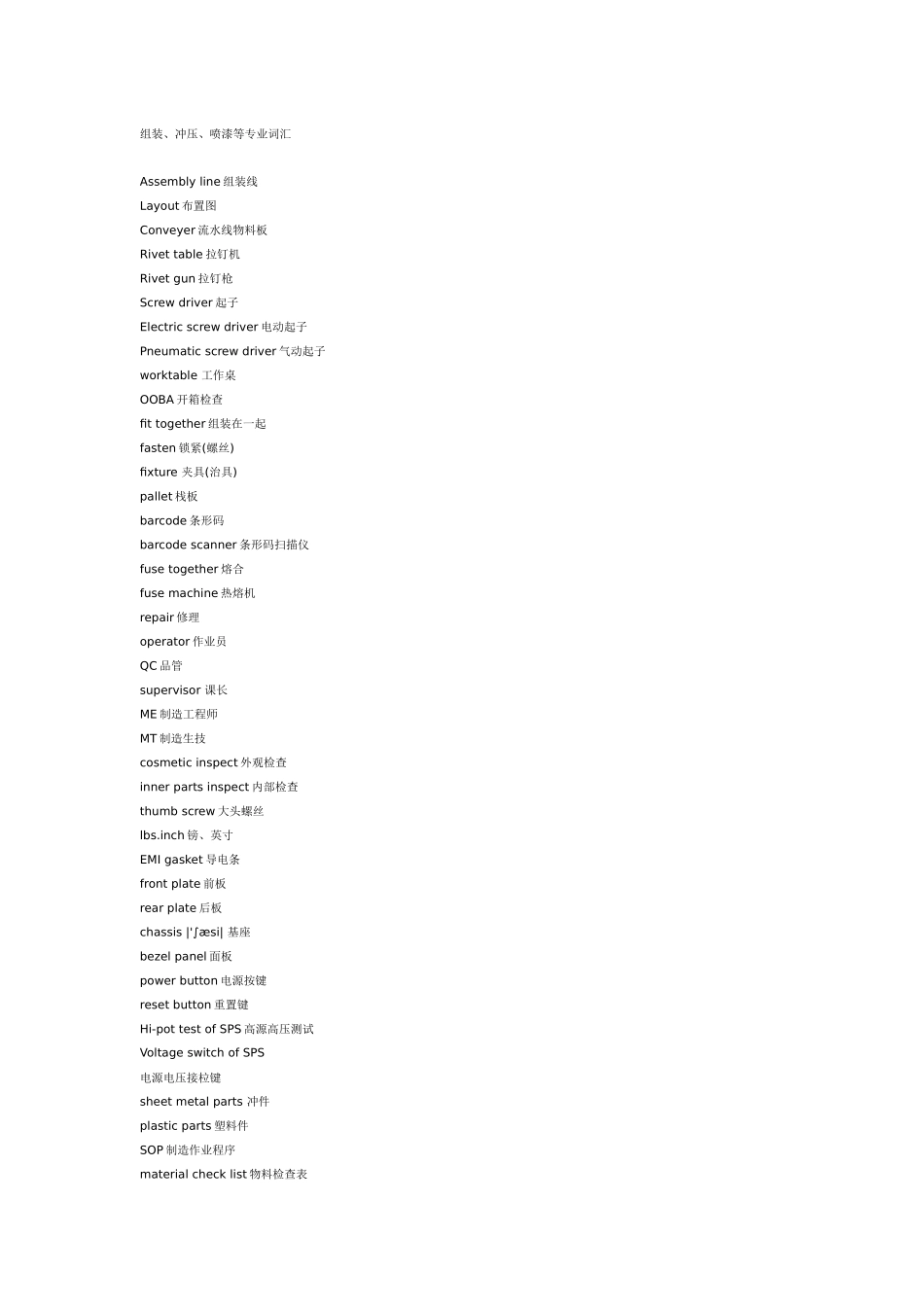 模具英语专业词汇_第1页