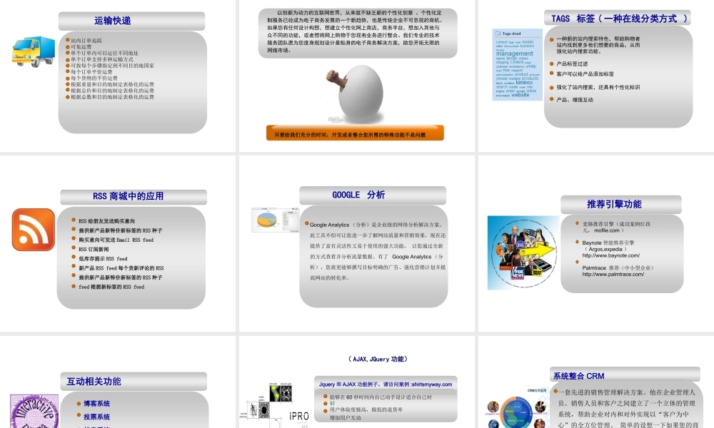 网上商城系统介绍-各个模块解析