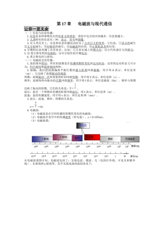 第17章电磁波与现代通信
