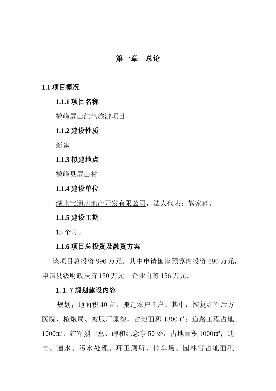 红色旅游项目可研报告_第1页
