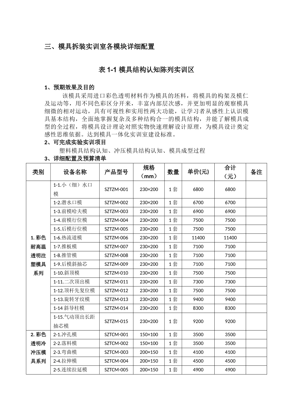 材料成型及模具实训室综合建设方案_第3页