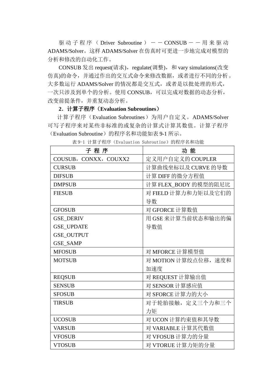 第9章ADAMS用户子程序-(陈立平)机械系统动力学分析及ADAMS应用_第2页