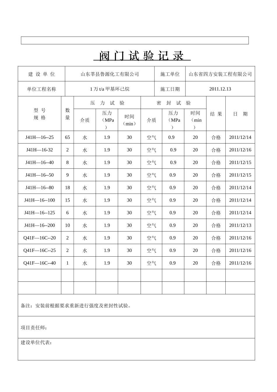 化工有限公司管道验收资料_第2页