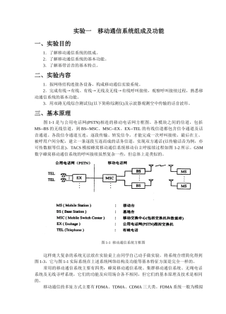 移动通信系统组成及功能(DOC35页)